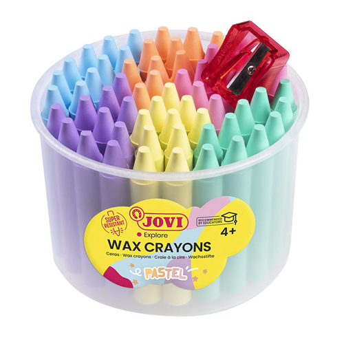 BOTE 60 CERAS DURAS JOVI COLORES PASTEL