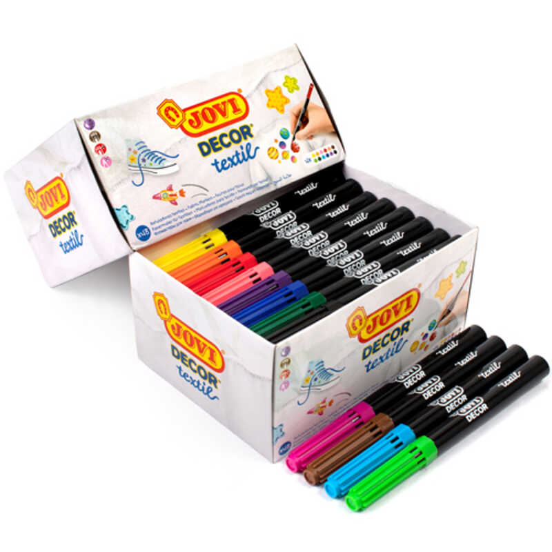 CAJA 48 ROTULADORES TEXTIL COLORES VARI