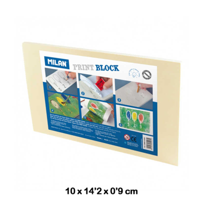 PLANCHA PRINT BLOCK 10X14.2X0.9CM MILAN