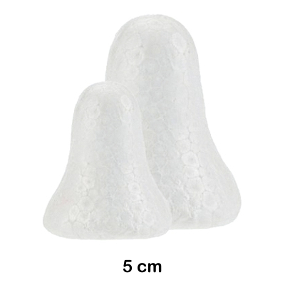 PAQ. 8 CAMPANAS POREXPAN BLANCO 5CM