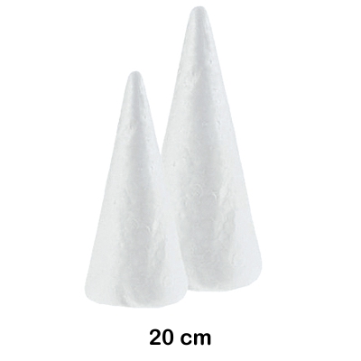 CONO POREXPAN BLANCO 20CM