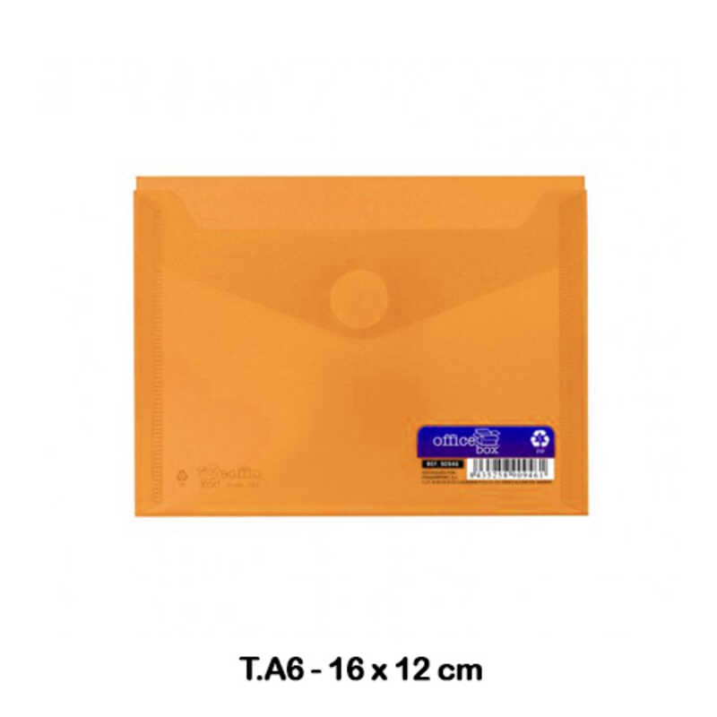 SOBRE MULTILINE PP A6 C/VELCRO NARANJA