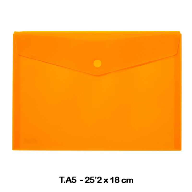 SOBRE MULTILINE PP A5 C/VELCRO NARANJA