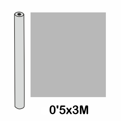 ROLLO FORRO 0.5X3M 100 MICRAS PLATA