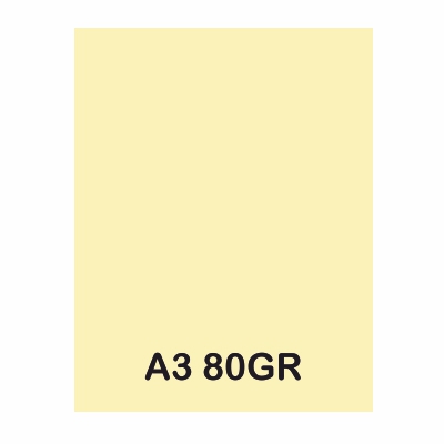 PAQUETE 250H PAPEL A3 80GR CREMA