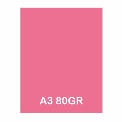 PAQUETE 250H PAPEL A3 80GR ROSA