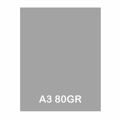 PAQUETE 250H PAPEL A3 80GR GRIS