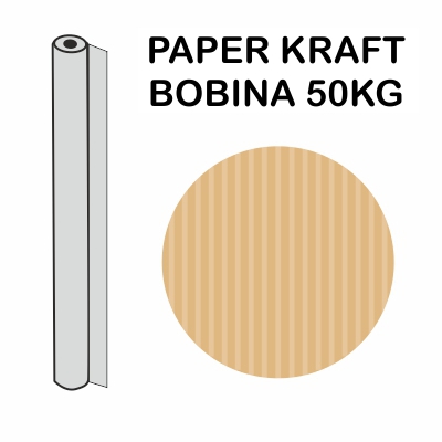BOBINA KRAFT COLOR MARRON 1MX50KG