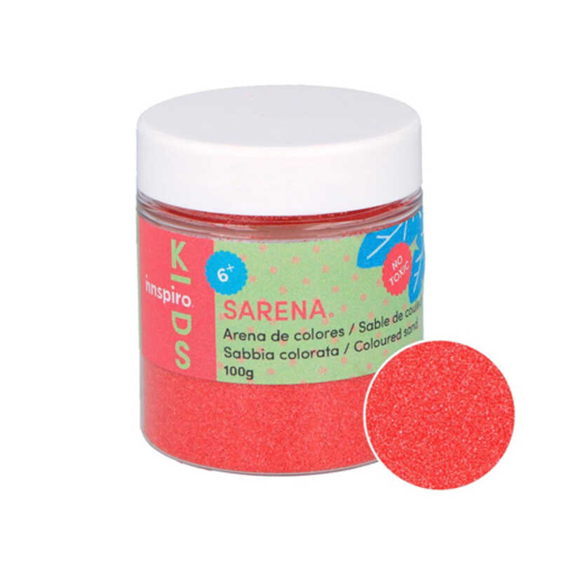 BOTE 100GR ARENA DE COLOR ROJO