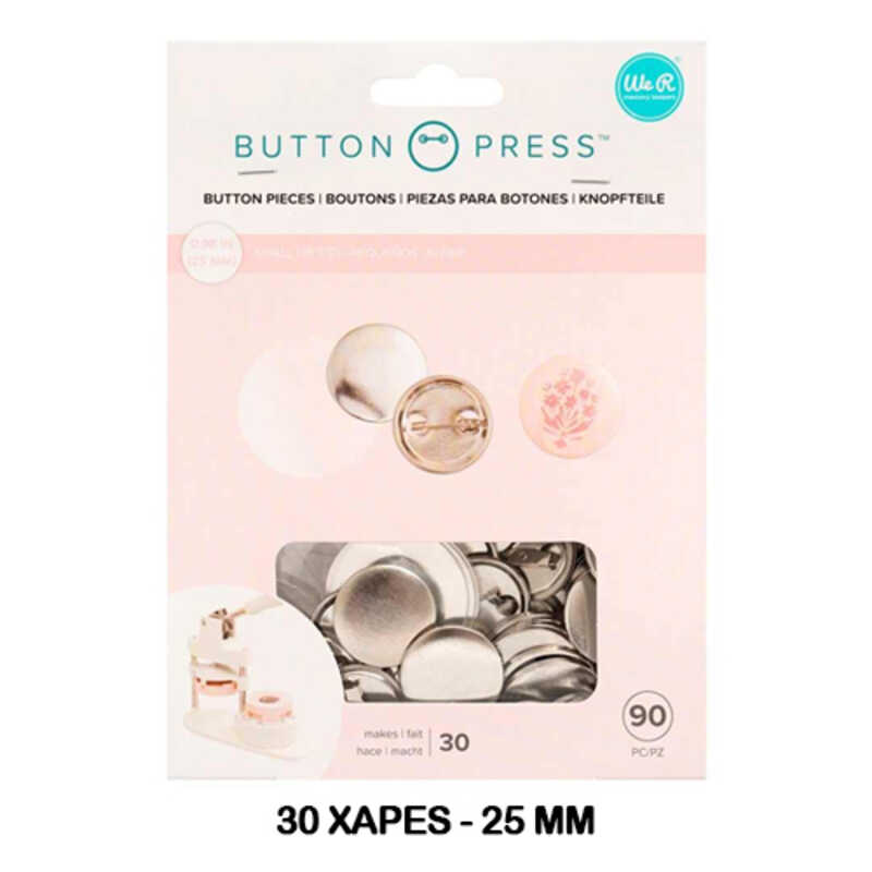 PACK 30 CHAPAS 25MM BUTTON PRESS