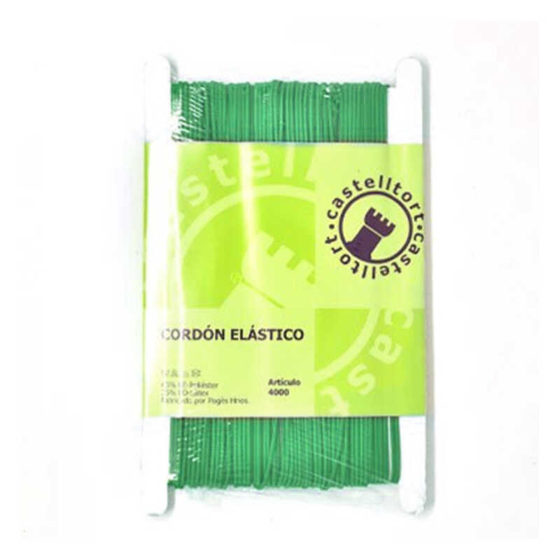 ROLLO GOMA ELASTICA 25M Nº2 VERDE FUERT