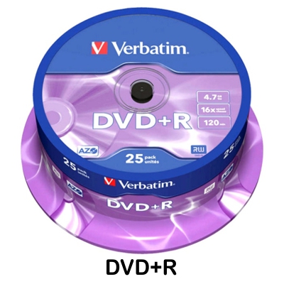 TARRINA 25 DVD+R 4.7GB 120MIN. 16X