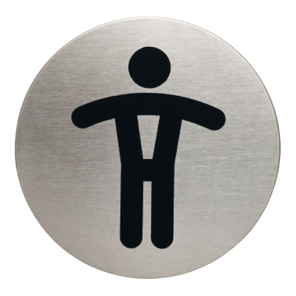 SIMBOLO DE ACERO INOXIDABLE 'WC-SEÂ¥ORES'