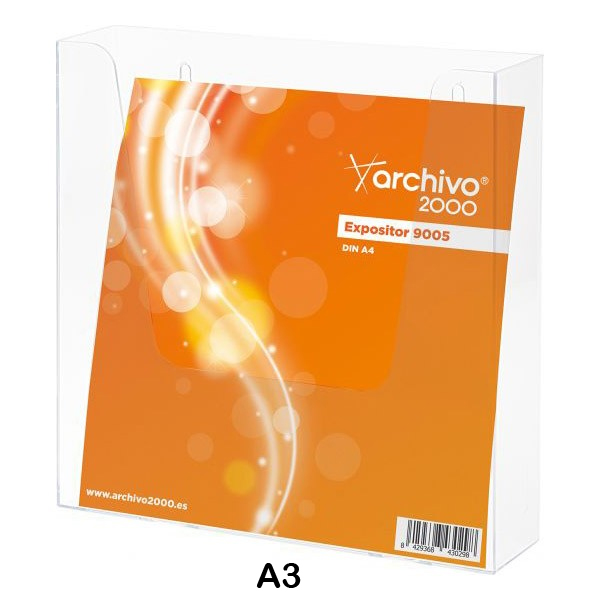 EXPOSITOR A5 TRANSPARENTE PARA COLGAR