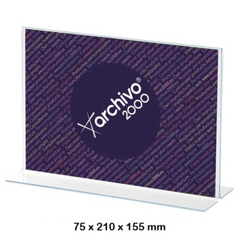EXPOSITOR SOBREMESA A5 FORMA T HORIZONT