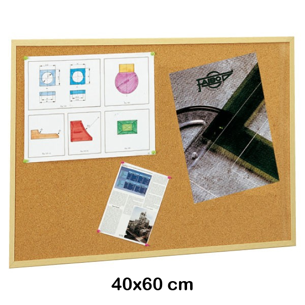 TABLERO ANUNCIOS MARCO MADERA 40X60CM