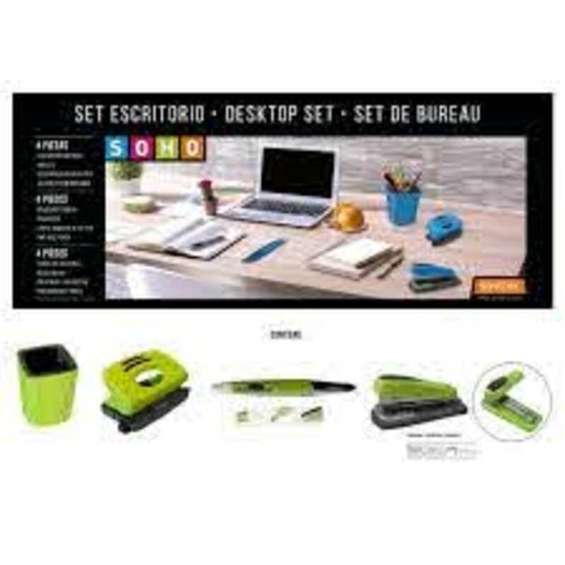 SET ESCRITORIO 6 PIEZAS SOHO VERDE