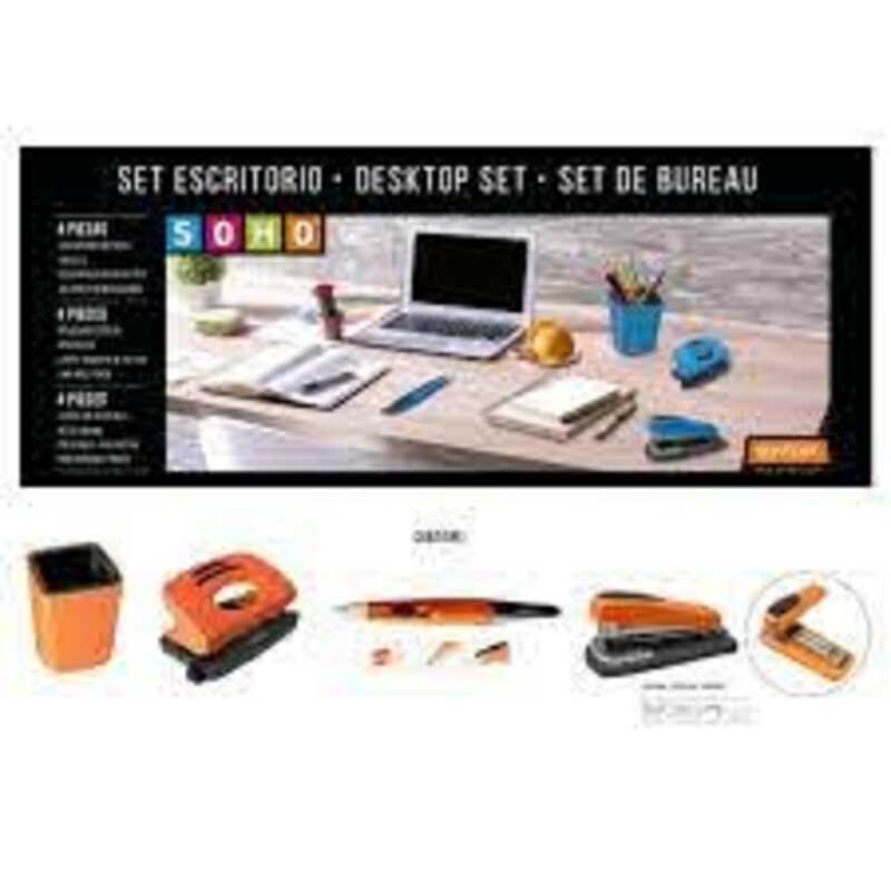 SET ESCRITORIO 6 PIEZAS SOHO NARANJA