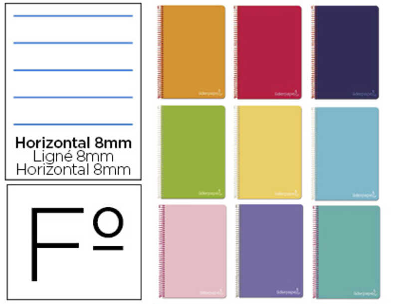 LIBRETA FOLIO T/DURA 80H 75GR HORIZONTA