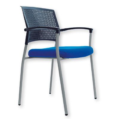 SILLA CONFID.CLAPTON NEGRA RESPAL.MALLA