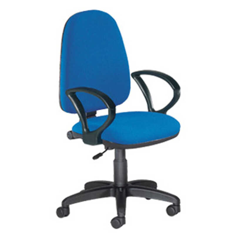 SILLA C/RUEDAS OFICINA AZUL TELA IGNIFU