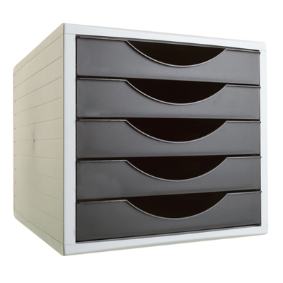 MODULO 5 CAJONES NEGRO OPACO
