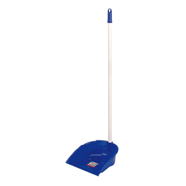 RECOGEDOR CON MANGO GRANDE PLASTICO AZU
