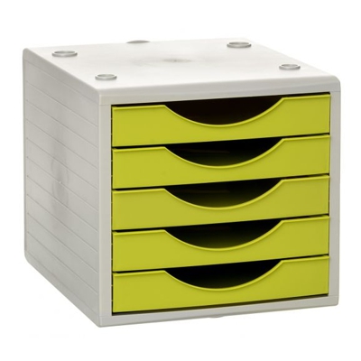 MODULO 5 CAJONES VERDE KIWI OPACO