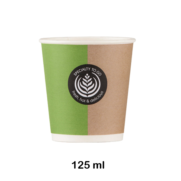 PAQ. 80 VASOS COMPOSTABLES PAPEL 125ML