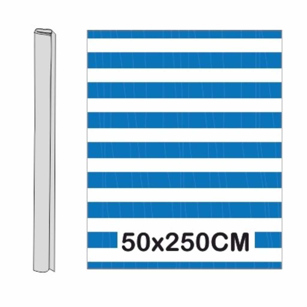 rollo pinocho rayas azul/blanco 50x250cm