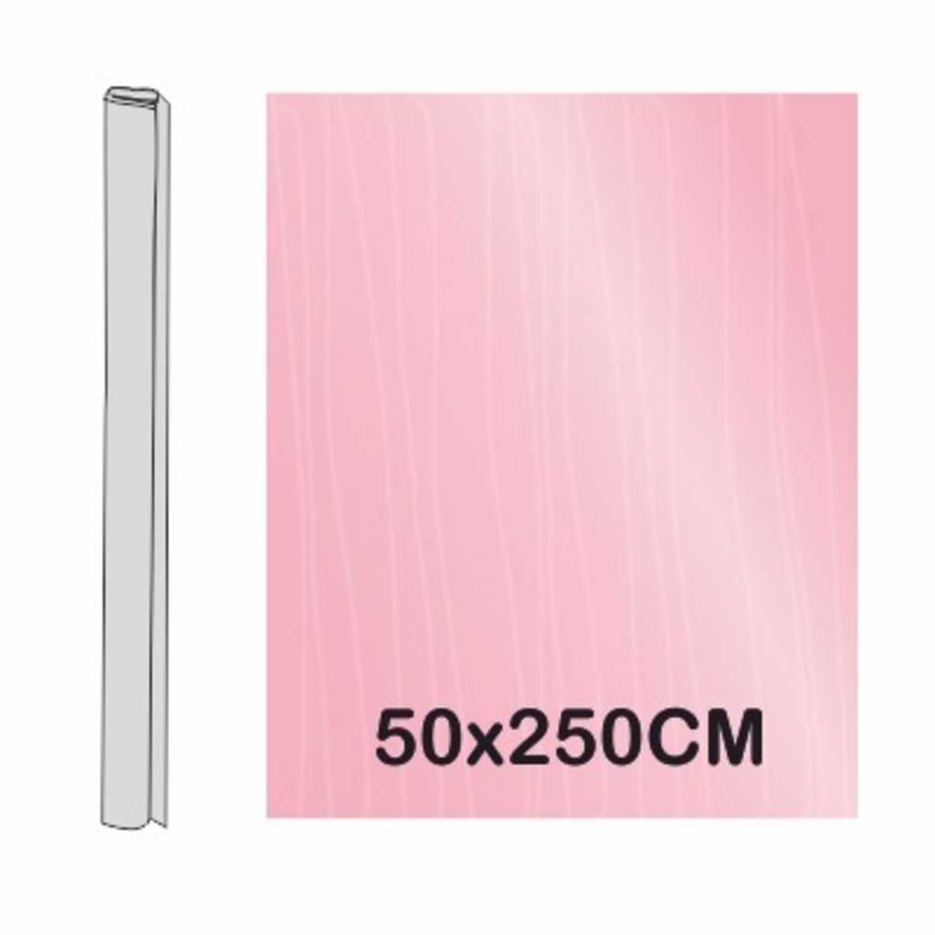 rollo pinocho metalizado rosa 50x250cm