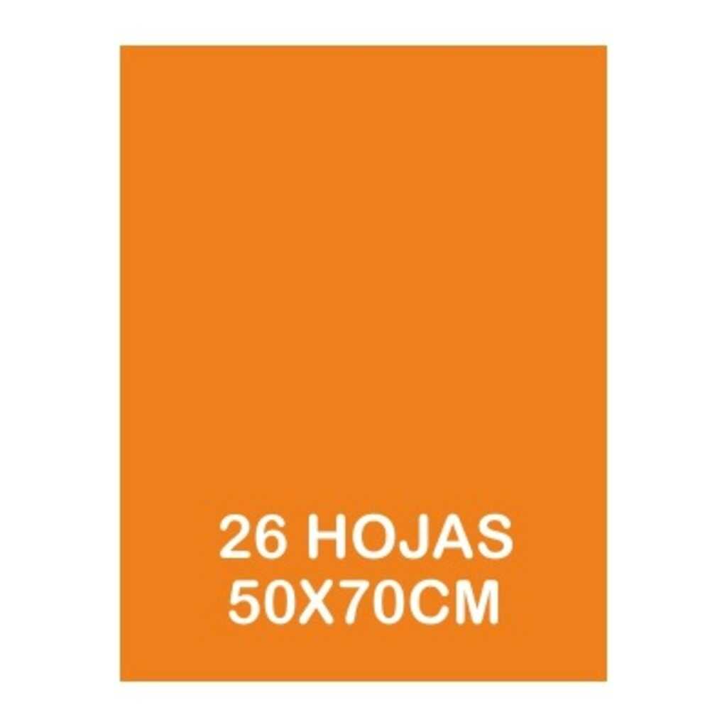 paquet 26 fulls seda taronja fort 50x70c