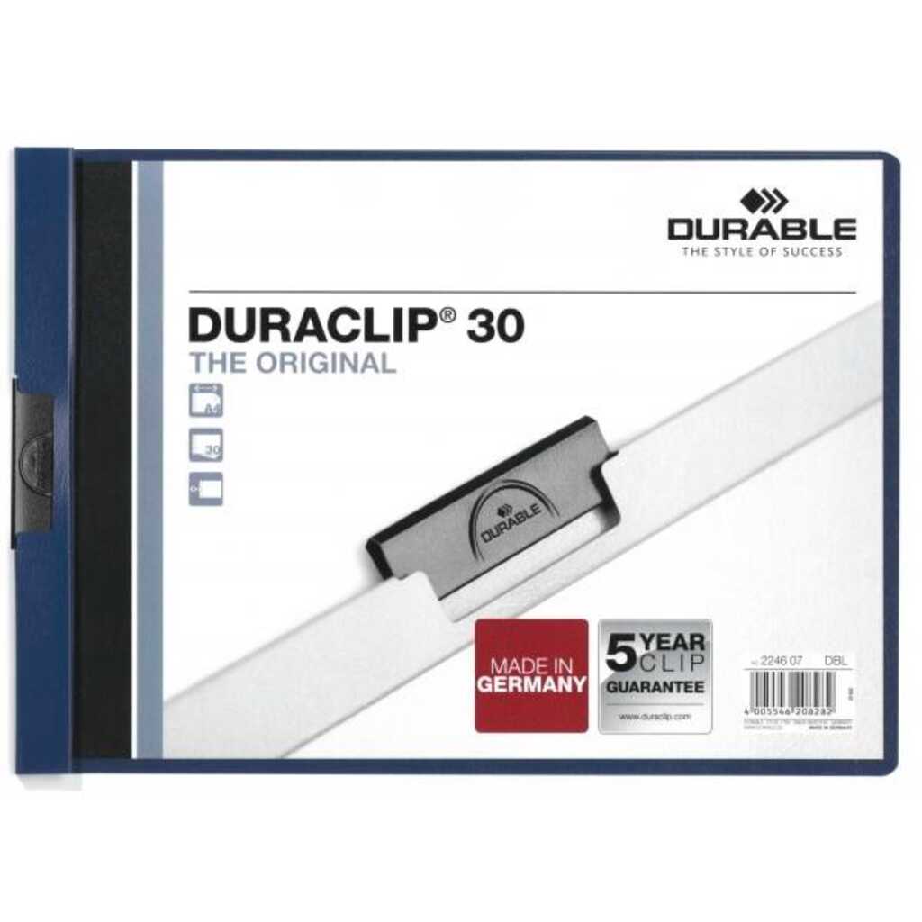 duraclip apaisado a4 30 hojas azul