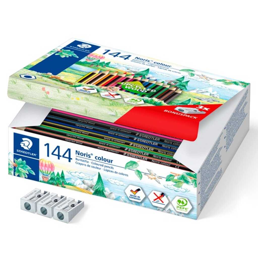 caixa 144 colors staedtler noris colour