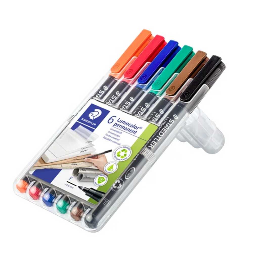 paq 6 retoladors f permanents colors var