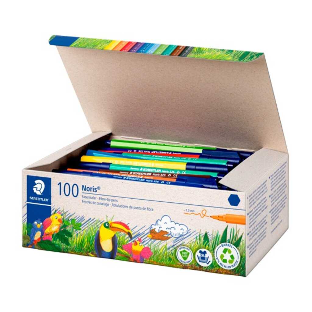 caja 100 rotuladores p/media colores var