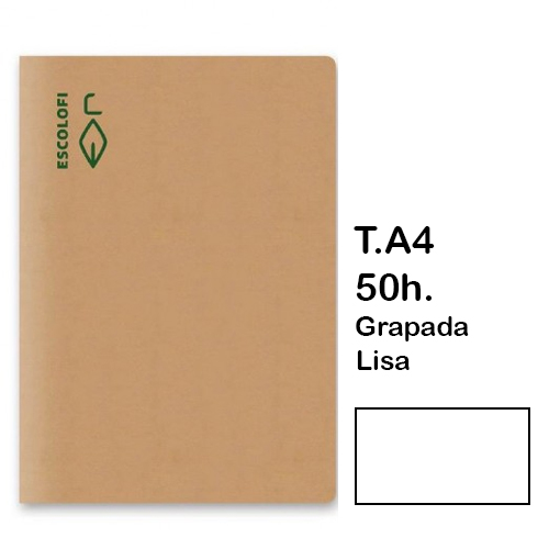 libreta grap reciclada a4 50h 80gr lisa