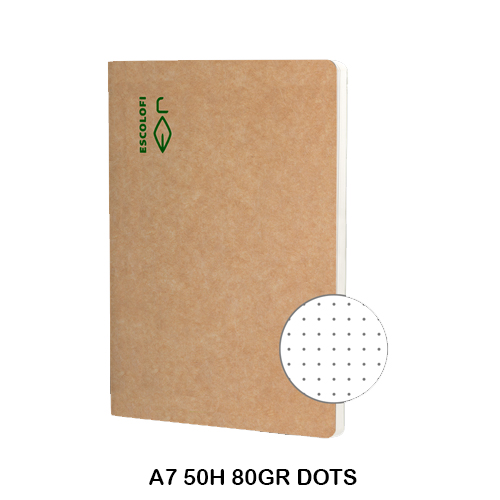 libreta grap reciclada a7 50h 80gr dots