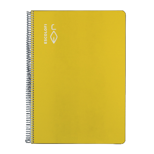 libreta a4 80h ralla horizontal amarilla