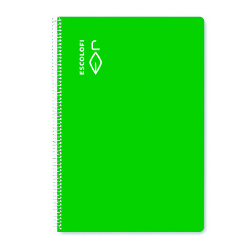libreta t.a5 50h ralla horizontal verde