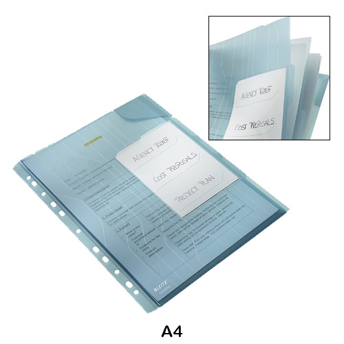 pack 3 dossiers organizadores azul plast