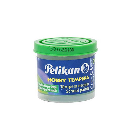 bote 40ml tempera escolar pelikan verde