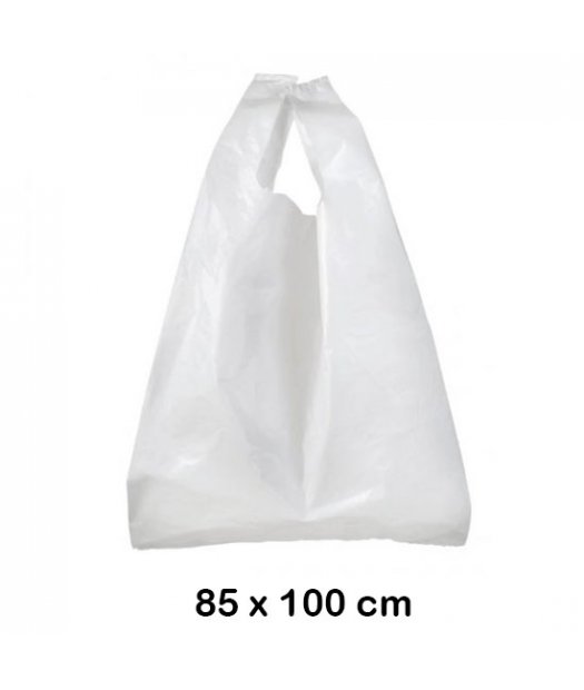 bolsa plastico camiseta 60x70cm blanca