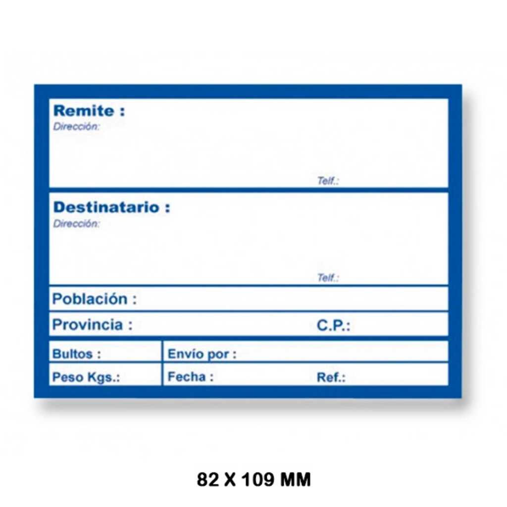 etiquetas envio 82x109mm apli