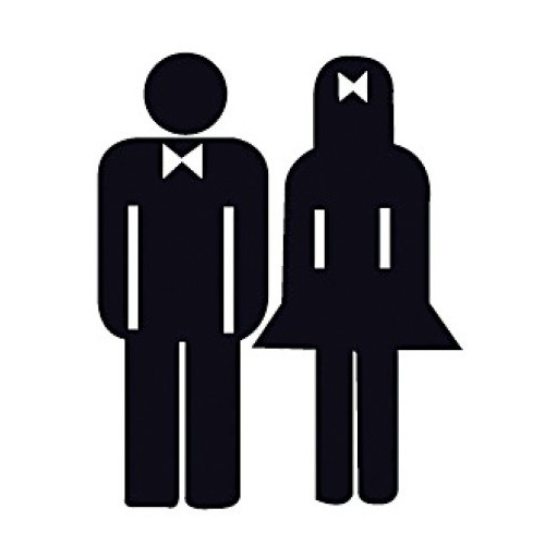 pegatina lavabo ambos sexos