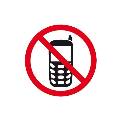 seâ¥al adhesiva vinilo 'prohibido movil'