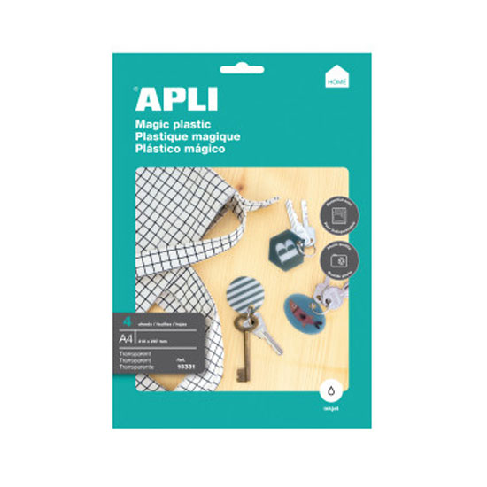 paq. 4 h. a4 plastico magico ink-jet