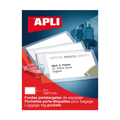 funda portatarjetas equipaje 6u.