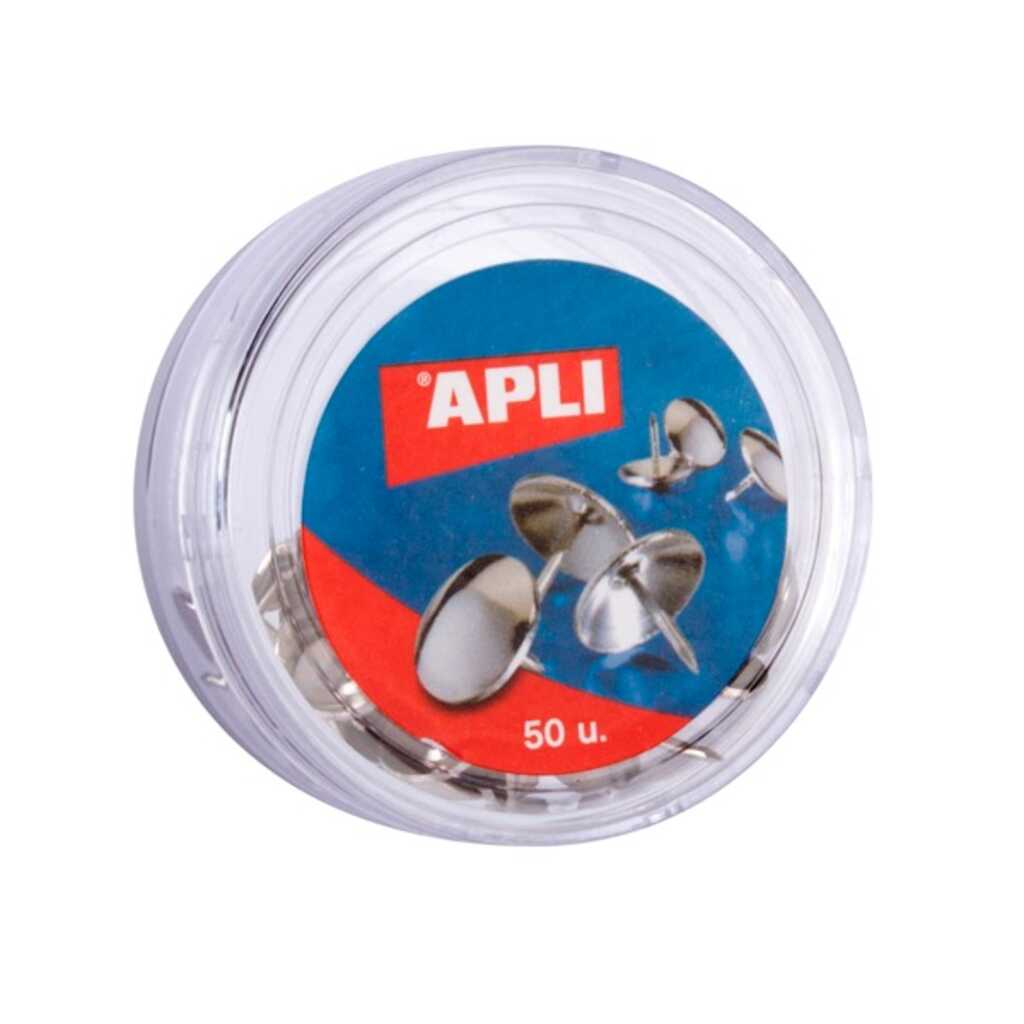 caja 50 chinchetas niqueladas