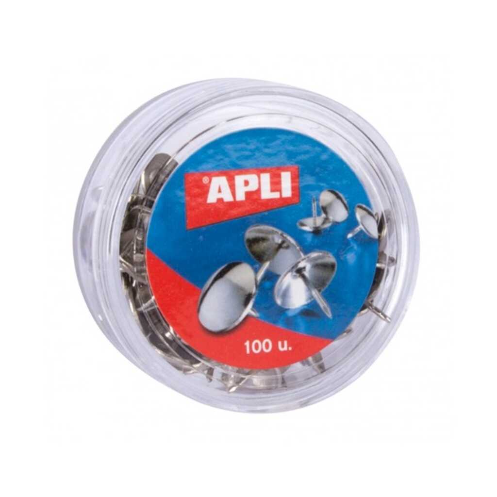 caja 100 chinchetas niqueladas